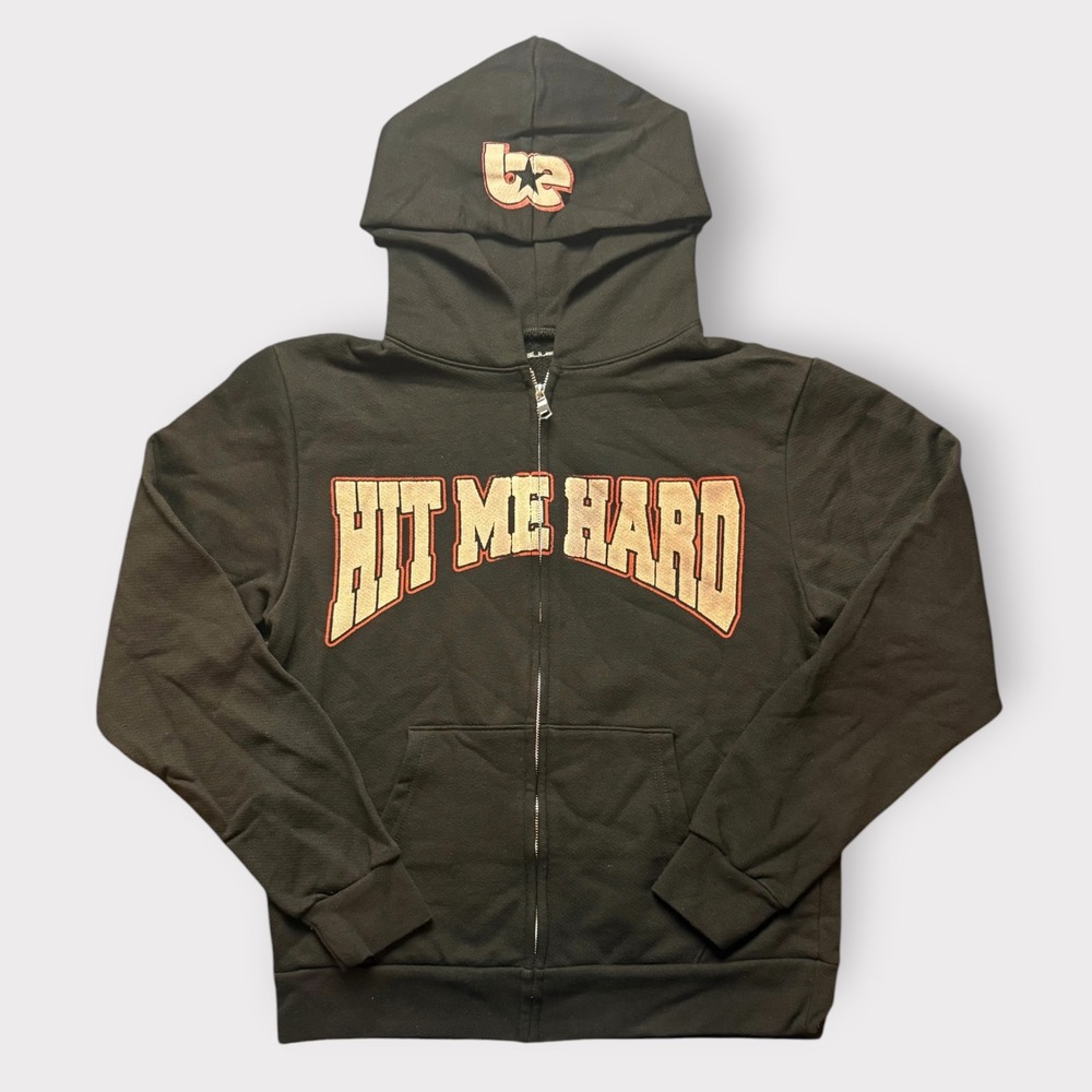 Billie Eilish Hit Me Hard and Soft Tour Zip Up Hoodie Black Small Official Merch